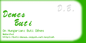 denes buti business card